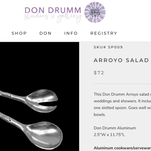 Cast Aluminum Cooking Bowl Sculpture and Serving spoons - Picture 3 of 10